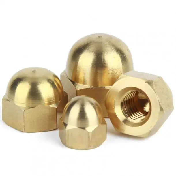 Медная латунная DIN1587 HEX -куполочные гайки, автоза деталей, OE Custom Nuts