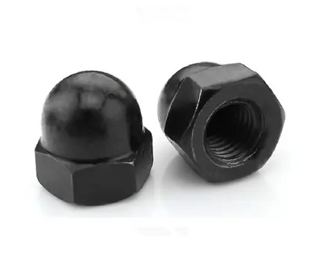 Черный цинковый оксид DIN1587 Hex Domed Cap Nuts